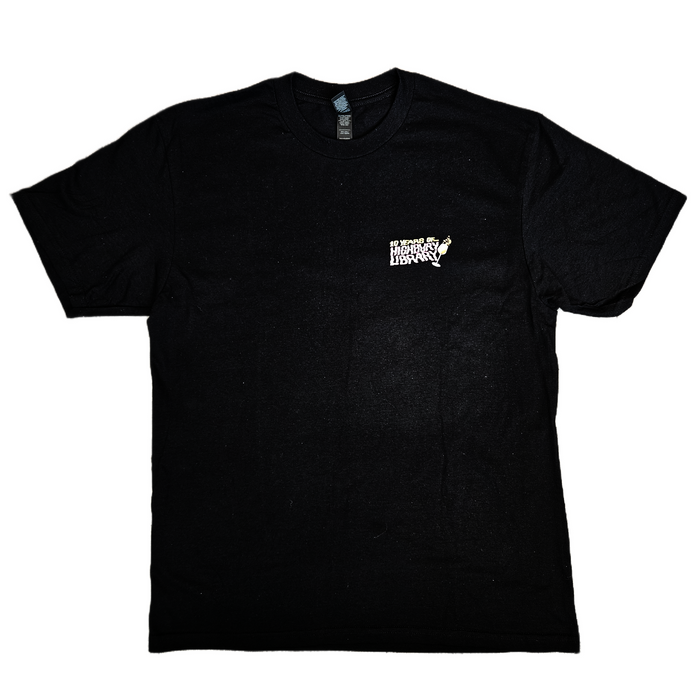 <p>10 Years of Highbury Library<br>Black Short Sleeve T-Shirt</p>