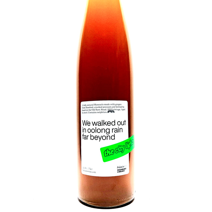 <p>Muscaris<br>We Walked Out in Oolong Rain 2022 magnum<br>Leisure Wine x Highbury Library</p>
