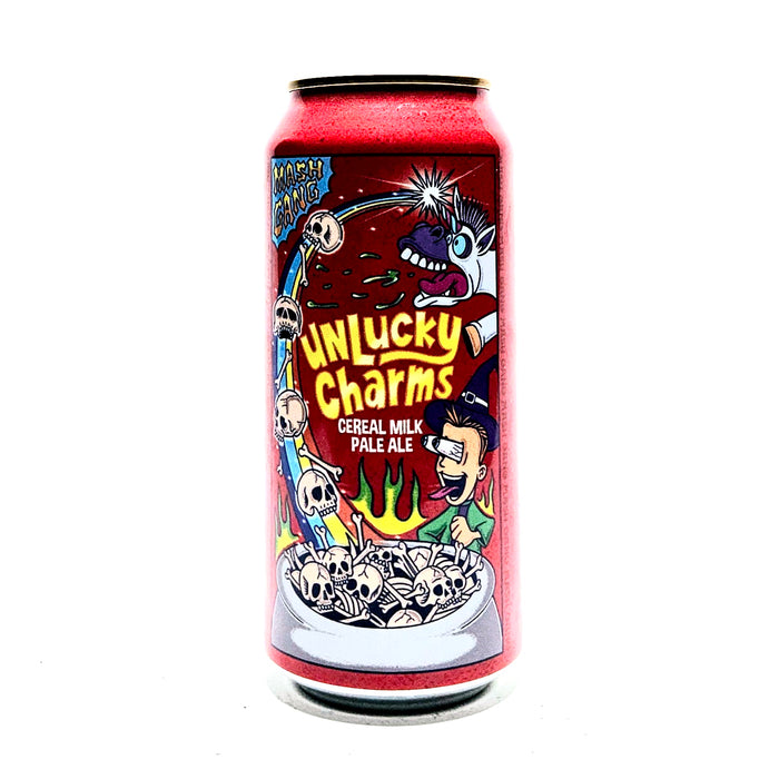 <p>Mash Gang<br>Unlucky Charms<br>Low Alcohol Cereal Milk Pale Ale</p>