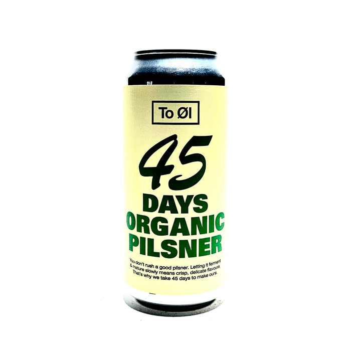 <p>To Øl<br>45 Day Organic Pilsner</p>