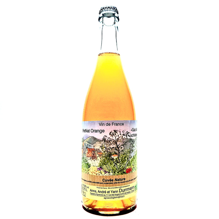 <p>Pinot Blanc / Pinot Gris<br>Pet Nat Gaz de Schistes 2023<br>Durrmann</p>