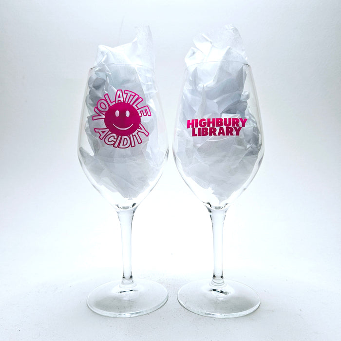 <p>Highbury Library x Volatile Acidity<br>Wine Glass</p>