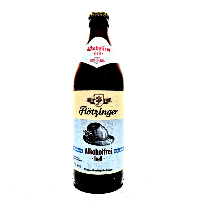 <p>Flotzinger<br>Hell Alkoholfrei<br>Alcohol Free Lager</p>