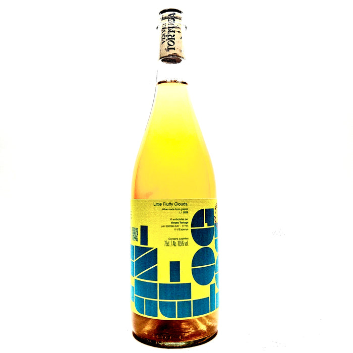 Fruita Analogica Little Fluffy Clouds 2025 Vinyes Tortuga Spanish Catalan Organic Natural Orange Skin Contact Wine Moscatel Macabeo Catalonia Spain